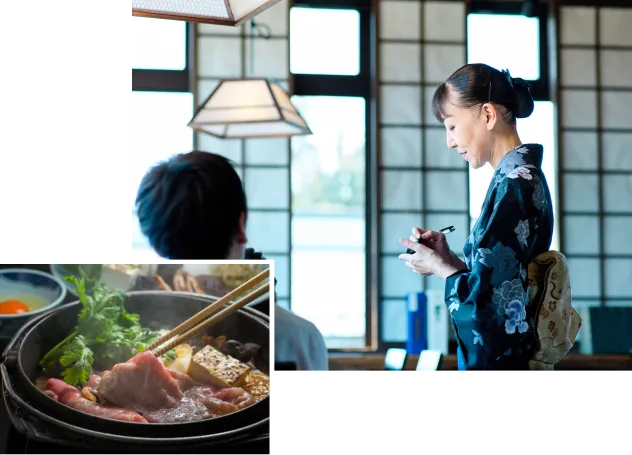 金剛閣 店内／すき焼き