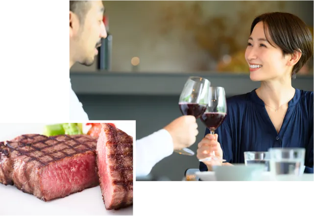 特別な日の食事イメージ／ステーキ